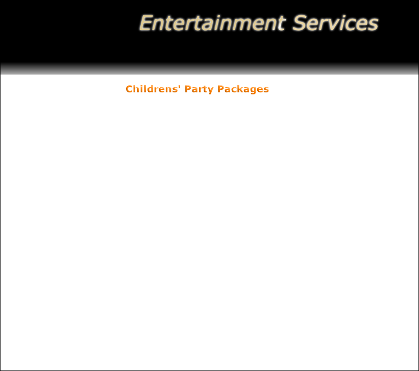 Childrens' Party Packages
